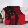 thumbnail image 3 of Rateoe Black Panther Red Background Pattern Flannel Throw Blanket, Ultra-soft Blanket for Bed, Couch, Car, Hypoallergenic Anti-pilling blanket-, 3 of 6