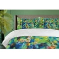 thumbnail image 4 of Ambesonne Floral Duvet Cover Sets, Colorful Flower on Tree, 2-King, Green Blue, 4 of 7