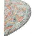 thumbnail image 6 of Unique Loom Baracoa Collection Area Rug - Malecon (3' 3" x 5' 3" Oval Light Blue/Orange), 6 of 7