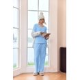 thumbnail image 4 of Ekouaer Women' 2 Piece Pajamas Fuzzy Fleece Sleepwear Set Long Sleeve Outfits 2025 Fall Loungewear, 4 of 6