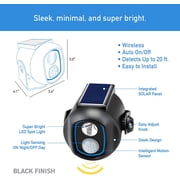 Sensor Brite Solar Powered Black Motion Activated Outdoor Integrated LED (SSSL-MC4)