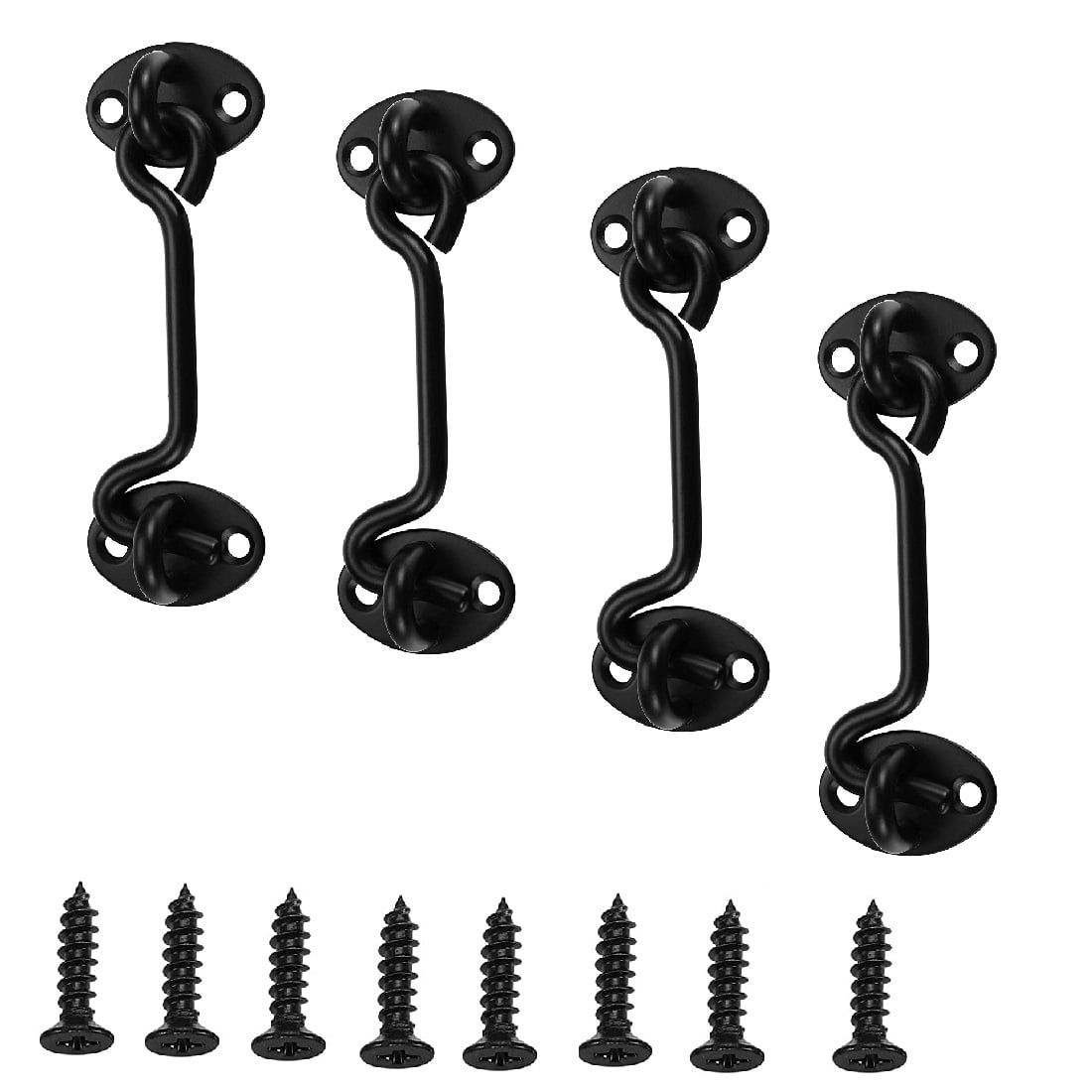 Daupanzees 4PCS Cabin Hooks and Eye Latch, Updated RustProof 4 Inch