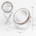 thumbnail image 3 of Zadro Dual Lighted Makeup Mirrors with Magnification & Swiveling Heads, 3 of 8