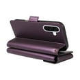 thumbnail image 6 of ELEHOLD Wallet Case for Samsung Galaxy S22, Luxury PU Leather Shockproof Magnetic Flip Kickstand Card Slots Cash Pocket Wallet Case With Detachable Lanyard, Purple, 6 of 11