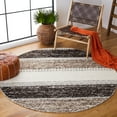 thumbnail image 2 of SAFAVIEH Natura Roman Striped Area Rug, Brown/Ivory, 6' x 6' Round, 2 of 11