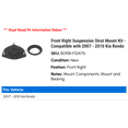 thumbnail image 2 of Front Right Suspension Strut Mount Kit - Compatible with 2007 - 2010 Kia Rondo 2008 2009, 2 of 2