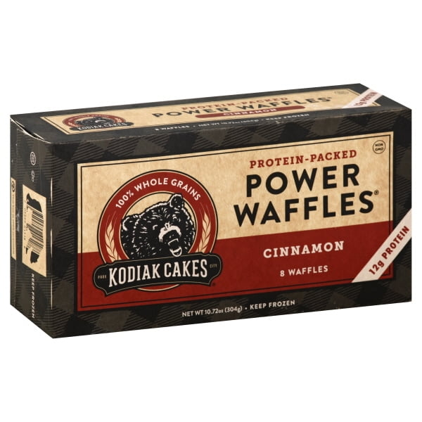 Kodiak Cakes Frozen Power Waffles, Cinnamon, 10 Ct