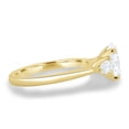 thumbnail image 4 of ESTE ORIGIN 2.00Ct Lab-Grown Oval Diamond Trilogy Engagement Ring – IGI Certified, Pear Side Stones, Cathedral Three-Stone Ring in 14K Yellow Gold for Women, 4 of 7