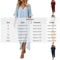 thumbnail image 3 of Tqcoqu Women's Beach Vacation Midi Dresses,V Neck Side Slit Kaftan Cover Up Dress,Navy Women's S-XXXL, 3 of 9