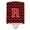 Black & Red, variant on Letter R Chevron Black and Red Ceramic Night Light