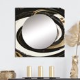 thumbnail image 1 of Designart "Metallic Swirling Blend II" Modern Square Mirror For Wall Decor - Large Black Square Printed Wall Mirror Art - Square Modern Mirror - Wall Mounted Square Large Mirror, 1 of 5