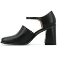 thumbnail image 3 of Journee Womens Bobby Stacked Heel Square Toe Pumps, Widths Available, 3 of 10