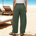 thumbnail image 5 of Abomasnow Women's Plus Size Palazzo Pants Elastic High Waist Drawstring Wide Leg Pants Casual Lightweight Beach Vacation Trousers with Pockets, 5 of 7