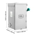thumbnail image 5 of KFFKFF 100A Power Switch for Generators, 24000W Hand-Operated Switch, Robust Double-Throw Energy Transfer Switch 120/240V, Compliant with NEMA 3R Guidelines, Suitable for Outdoor, Indoor, 5 of 9