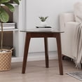 thumbnail image 3 of Mosier Mid-Century Modern End Table with Glass Top, 3 of 8