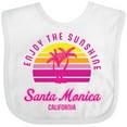 thumbnail image 3 of Inktastic Summer Enjoy the Sunshine Santa Monica California in Pink Boys or Girls Baby Bib, 3 of 4