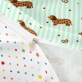 thumbnail image 4 of Homewish Dachshund Bow Twin Duvet Cover,Cute Animal Twin Bedding,Green White Stripes Decor,Polkadot Reversible,2 Pieces,1 Duvet Cover and 1 Pillowcase, 4 of 6