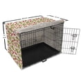 thumbnail image 6 of Berries Dog Crate Cover, Botanical Demonstration of Raspberries and Leaves, Easy to Use Pet Kennel Cover Small Dogs Puppies Kittens, 7 Sizes, Pink Fawn, by Ambesonne, 6 of 6