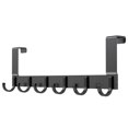 thumbnail image 1 of Percha de acero inoxidable para puerta, no requiere ensamblaje, ganchos plegables para colocar sobre la puerta para una organización sencilla y elegante, 1 of 4