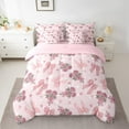 thumbnail image 2 of Castle Fairy Cartoon Flowers Bowtie Bedding Comforter Set 7 Pieces for Adults Female Men,Romantic Floral Rose Full Bedding Set Lightweight,Kawaii Love Heart Polka Dots Fitted Sheet Flat Sheet, 2 of 8