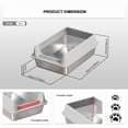 thumbnail image 6 of Stainless Steel Litter Box, Semi Enclosed High Side Cat Litter Box, Top Entry Litter Boxs for Senior Cats, Leak-Proof, Non-Sticky, Ideal for Indoor Cats Kitten, Gray/M, 6 of 6