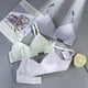 thumbnail image 4 of Ropa interior cómoda sin costuras de algodón puro para niñas, período de desarrollo, estudiante de secundaria, pecho pequeño, sujetador push up inalámbrico, fino, 4 of 6