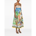 thumbnail image 4 of Women High Waist Cotton Linen Printed Cami Dress Casual Summer Sundress, 4 of 5