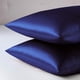 thumbnail image 4 of Funda de almohada de satén sedoso para cabello y piel, fundas de almohada de tamaño estándar, juego de 2 fundas de almohada de satén con cierre de sobre, 4 of 5