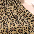 thumbnail image 3 of Brown and Black Leopard Print Blanket,Comfortable Soft Flannel Throw Blanket,All Season,Warm Lightweight Blankets for Sofa Bed Couch Living Room Chair,30"x40", 3 of 4