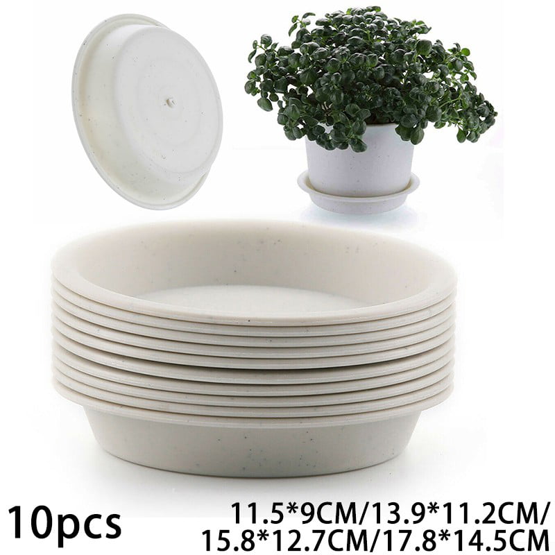 Details about   10pcs 6810 Round Strong Plastic Plant Pot Saucer Base Water Drip Tray Saucers 