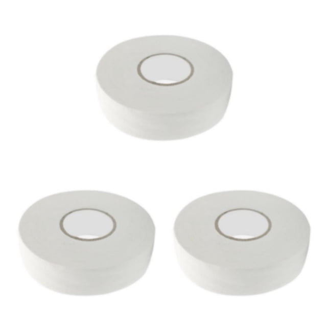 Guardoinrt Ruban de Hockey sur Glace Adhésif Durable en Tissu de Coton pour Bâton Poignée Prise Enveloppement Blanc 3Ensemble
