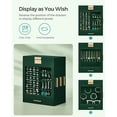 thumbnail image 2 of SONGMICS Jewelry Box with Glass Window 5-Layer Jewelry Organizer with 3 Side Drawers Jewelry Storage with Big Mirror Modern Forest Green and Metallic Gold, 2 of 6