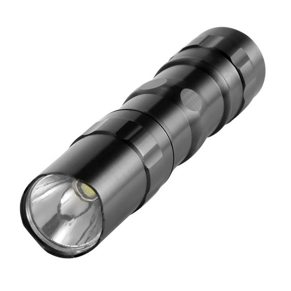 Tssuoun LED Waterproof Flashlight Battery Powered Penlight Light Small Black with Switch Working Lamp Travel for Camping Fishing