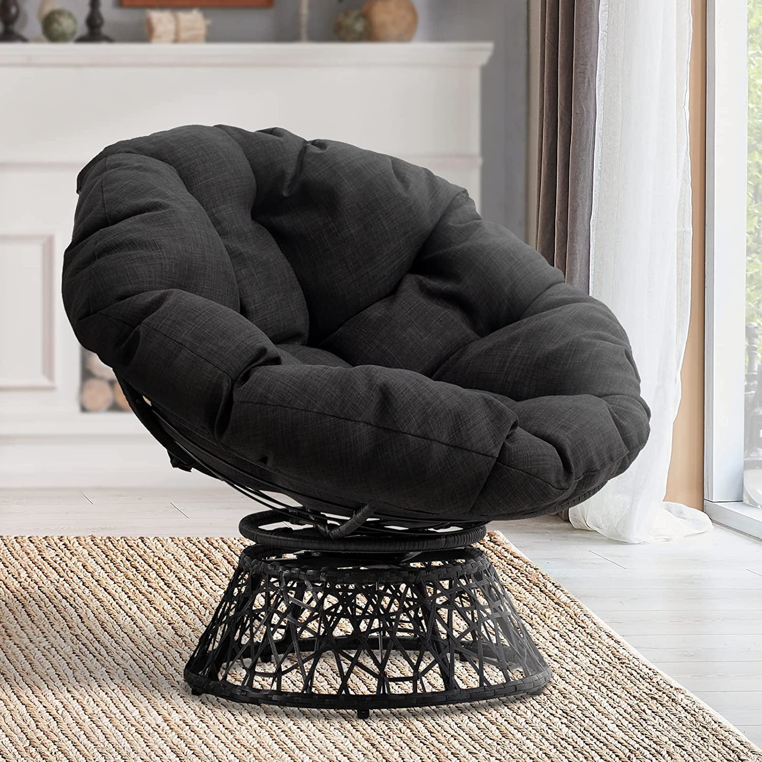 Black papasan deals