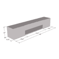 thumbnail image 5 of Fly Modular Wall Mounted Floating Media Cabinet (Type-52) Oak, 5 of 5