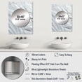 thumbnail image 4 of Designart "Minimalist Fossils in Earthy White Tones" Abstract Collages Mirror Wall Decor - Modern White Abstract Hallway Wall Mirror Art - 32" x 24" Inch, 4 of 5