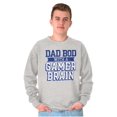 thumbnail image 5 of Dad Bod Video Gamer Brain Geek Nerd Men's Crewneck Sweatshirt Brisco Brands L, 5 of 6