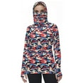 thumbnail image 3 of QIUOMBBP Women's UPF 50+ Hoodie with Face Mask & Thumb Holes Long Sleeve Ice Silk Camo Sun Protection Tees Summer Loose Lightweight Outdoor Fishing Tops Multicolor S, 3 of 8