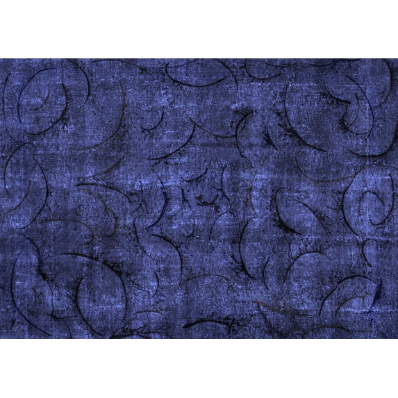 Ahgly Company Indoor Rectangle Abstract Blue Modern Area Rugs, 5' x 8'