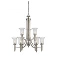 thumbnail image 1 of Savoy House Lustre en Nickel Satiné 9 Chandelier Léger, 1 of 1