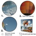 thumbnail image 3 of Designart "Fantasy Vision Of Hot Air Balloons I" Hot Air Balloon Floater Framed Wall Art Living Room, 3 of 5