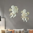thumbnail image 4 of 2x Lovely Angel Statue Figurines Cherub Wall Sculpture Hanging Hand Decorative for Barchurch Bedroom Home Dining Room Office ,, 4 of 7