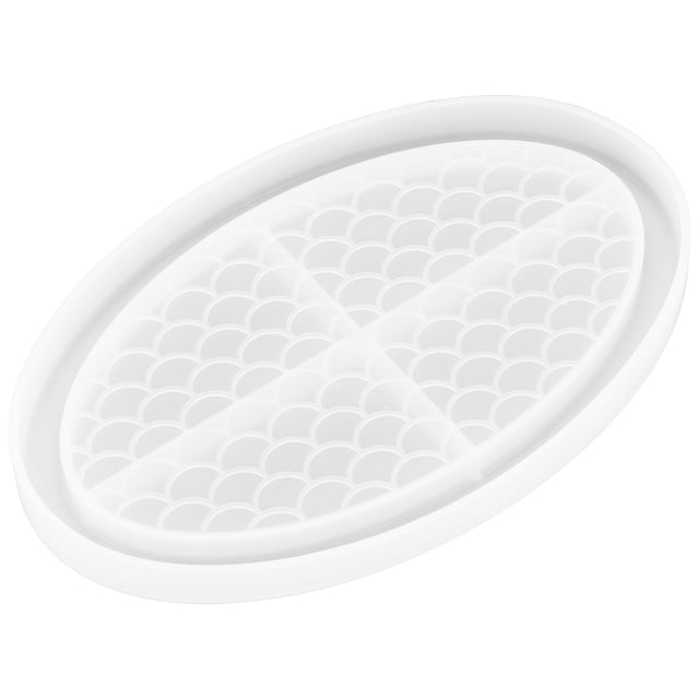 Molde de bandeja de fruta de fundición de resina epoxi, bandeja decorativa de silicona, accesorio de molde DIY, molde de bandeja ovalada de escamas de pescado