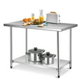 thumbnail image 1 of Costway 30" x 48" Commercial Kitchen Table Stainless Steel Food Prep & Work Table Silver, 1 of 9
