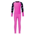 thumbnail image 5 of Yeahdor Kids Girls UPF 50 Rash Guard Swimwear Full Cover Swimsuit Long Sleeve Swim Shirts with Pants Set Hot Pink 10, 5 of 7