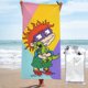 thumbnail image 1 of Toalla de playa Rugrats, suave, de secado rápido, resistente a la arena, para nadar, piscina, yoga, gimnasio, camping, toallas de baño ligeras, regalo para niños, niñas, niños y adultos, 27,5 x 55, 1 of 8