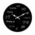 thumbnail image 2 of DimyFew Horloge Murale Silencieuse Tableau Noir Mathématiques Moderne Ronde Suspendue Décorative Sans Tic-Tac Bois Formule Unique Montre Adaptée pour Salon Bureau à Domicile Chambre Classe Style C, 2 of 8