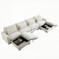 thumbnail image 4 of Modern Corduroy U-Shaped Sectional Sofa for Living Room - 4 Seater with Storage, 4 of 15