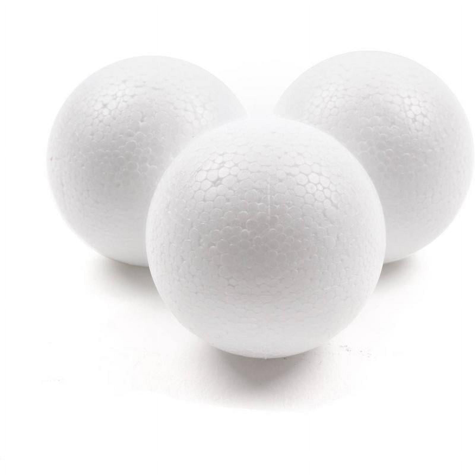 4 ct Foam Balls 4 Round White Polystyrene Styrene Forms Sphere Art Craft  C096