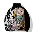 thumbnail image 3 of Chaqueta holgada de algodón de invierno para hombre, abrigo para hombre, estampado abstracto de monstruo tuerto, ropa para hombre, chaquetas, abrigos, 3 of 5